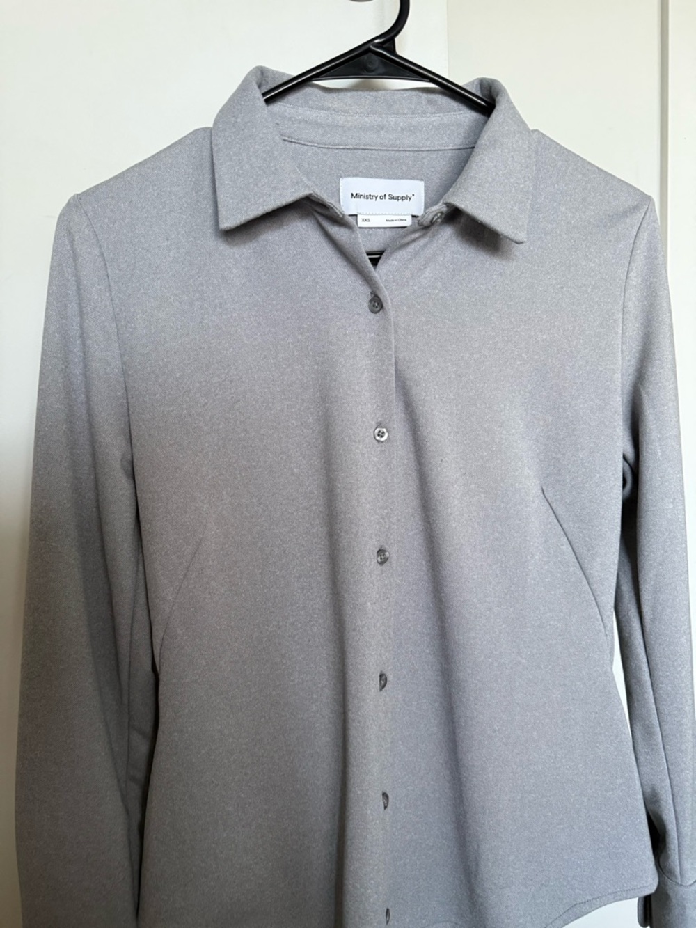 Ministry of Supply Gray Collared Button-Up Shirt